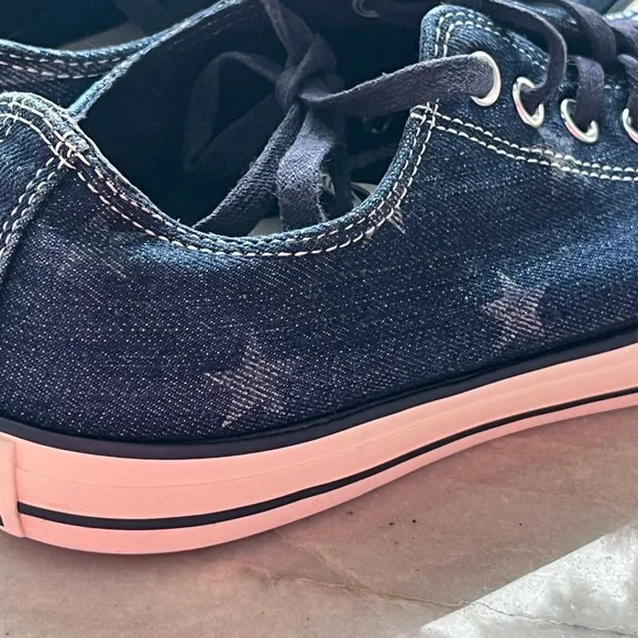 CHUCK TAYLOR CONVERSE DENIM FLAG SNEAKERS STARS STRIPES 4th JULY Mens 9.5 /W11.5 - Picture 14 of 16